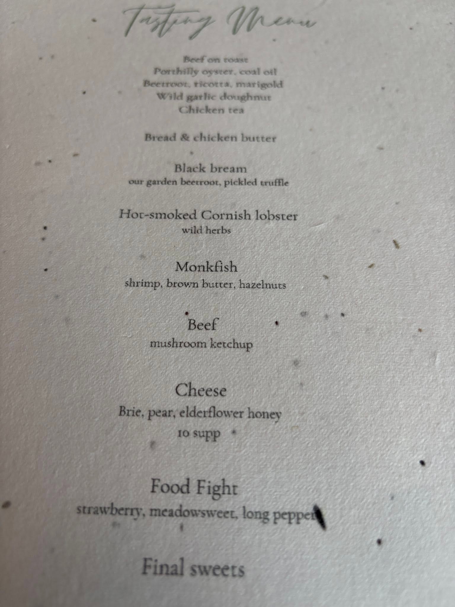Menu Ugly Butterfly 22-5-26